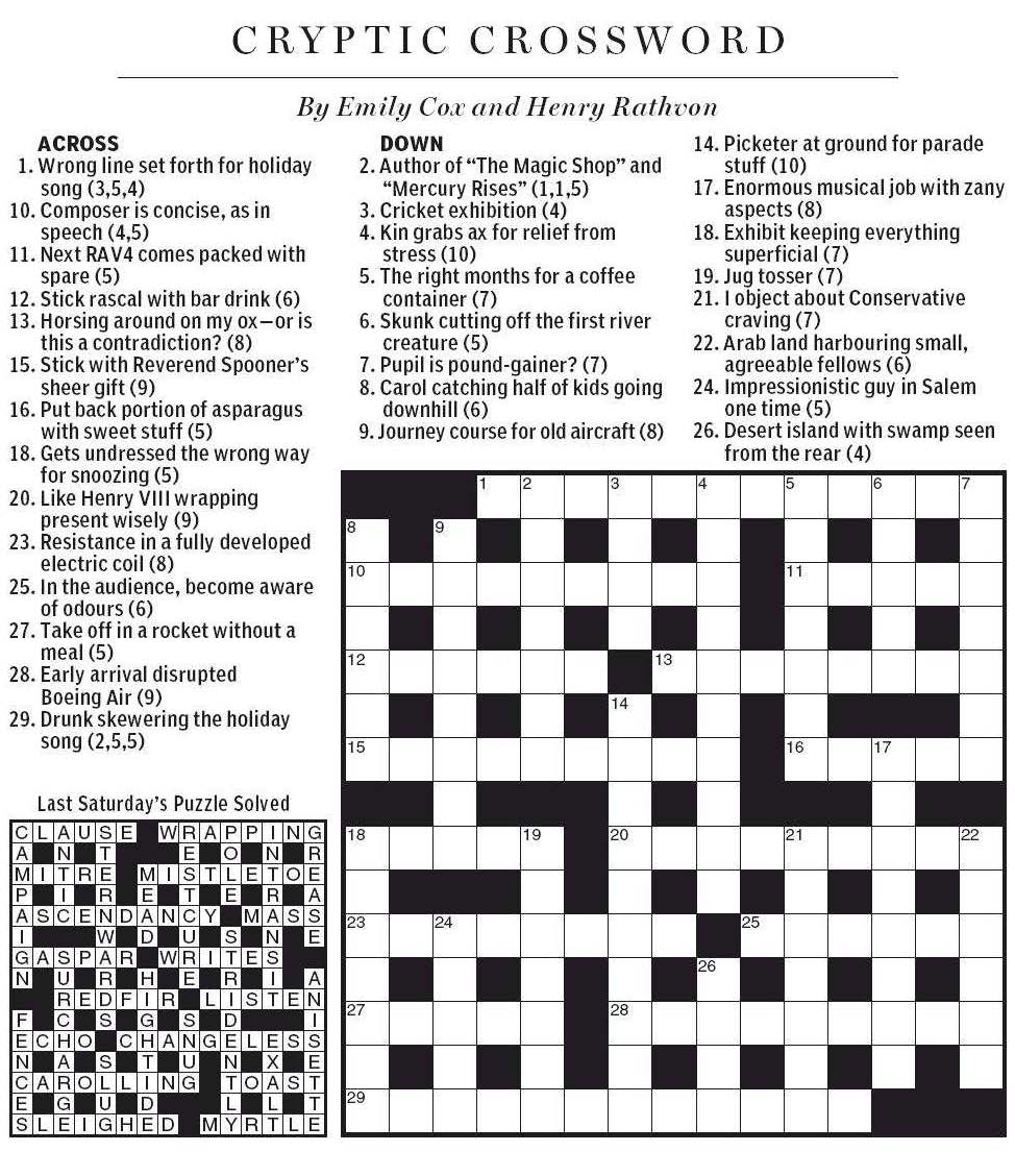 Matt Gaffney's Weekly Crossword Contest: MGWCC #188 ...