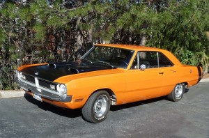 For a Muscle car, performance was premier, but looks mattered. With Hemi Orange paint, Rallye wheels, a flat-black hood and a bumblebee stripe, this Swinger really swings.