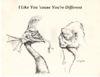 Humorous cards by Mahlon "Lonnie" Fawcett